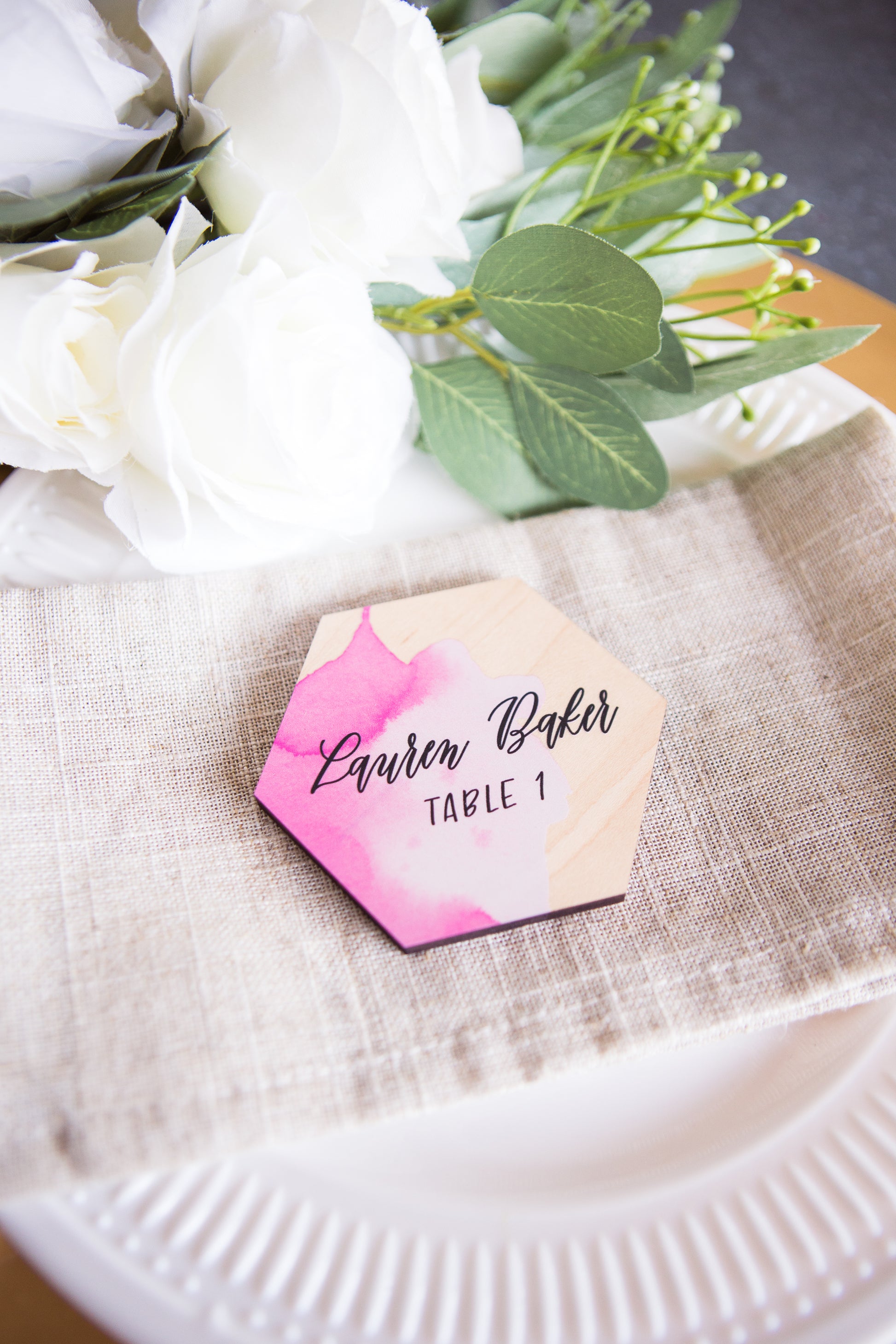 Calligraphy Watercolor Escort/Place Cards
