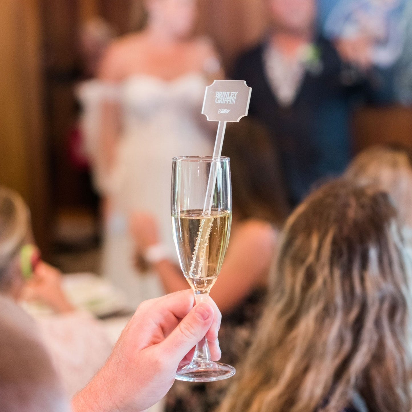 Clear Place Card Stir Sticks