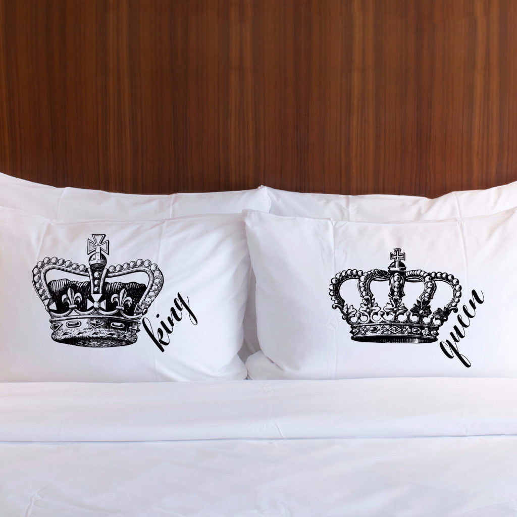 King & Queen Pillowcases Gift for Couples - Wedding Decor Gifts