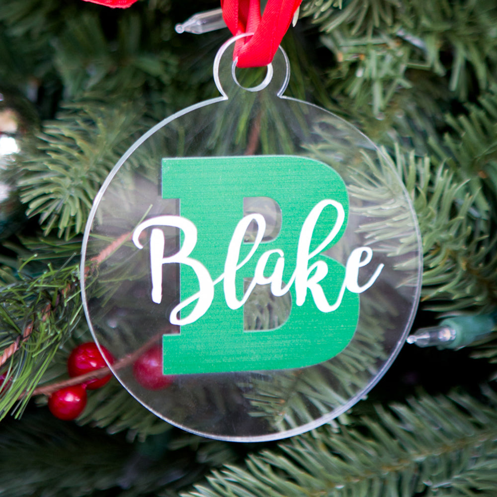 Ornament Personalized Name and Letter