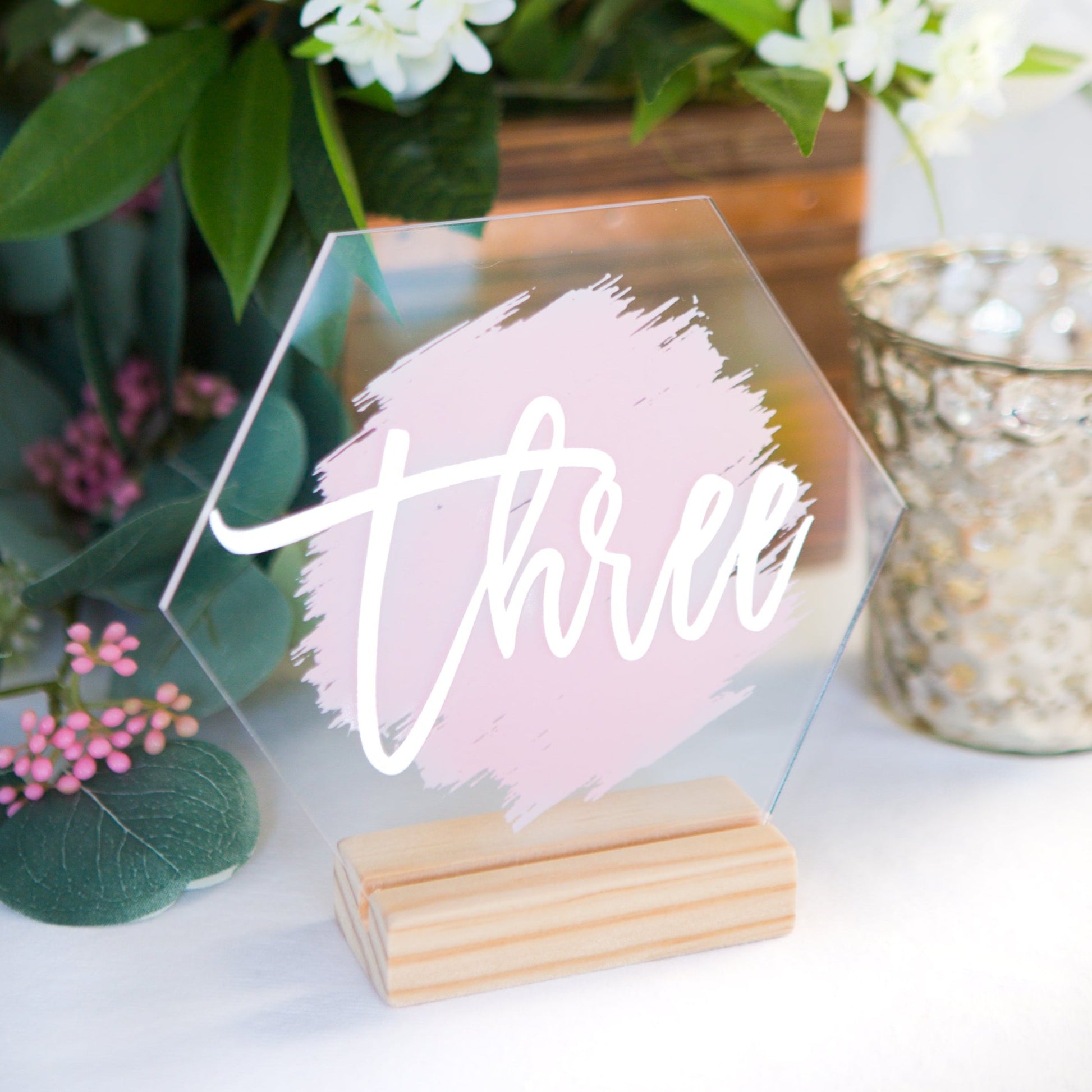 Table Numbers Geometric Centerpiece - Wedding Decor Gifts