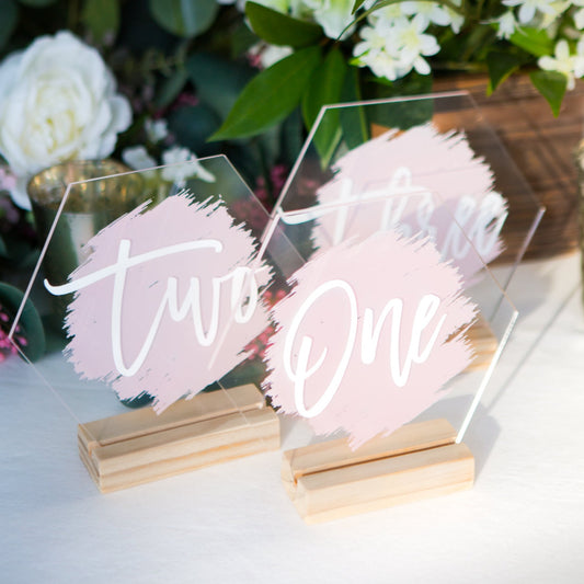 Table Numbers Geometric Centerpiece - Wedding Decor Gifts