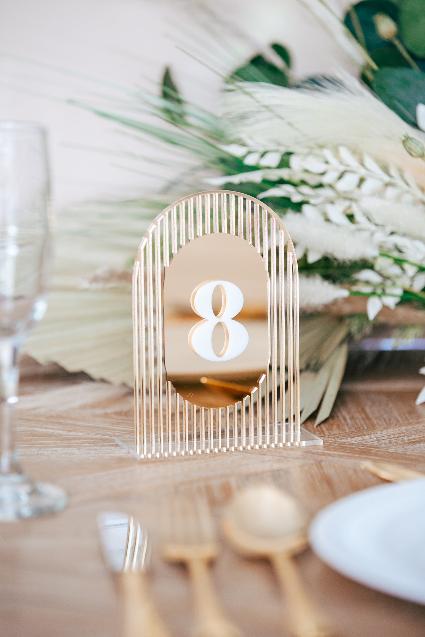 Midcentury Arch Table Numbers