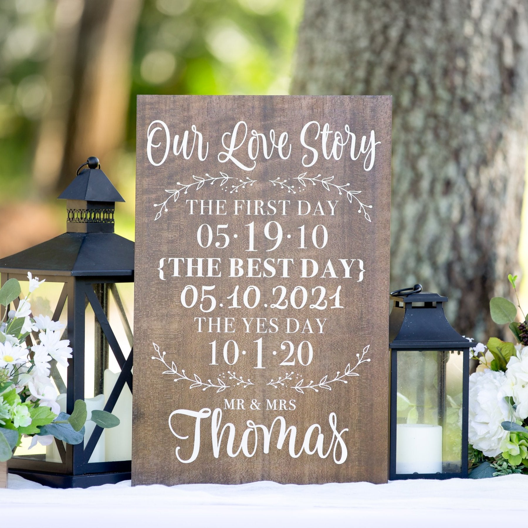 Our Love Story Wedding Sign - Wedding Decor Gifts