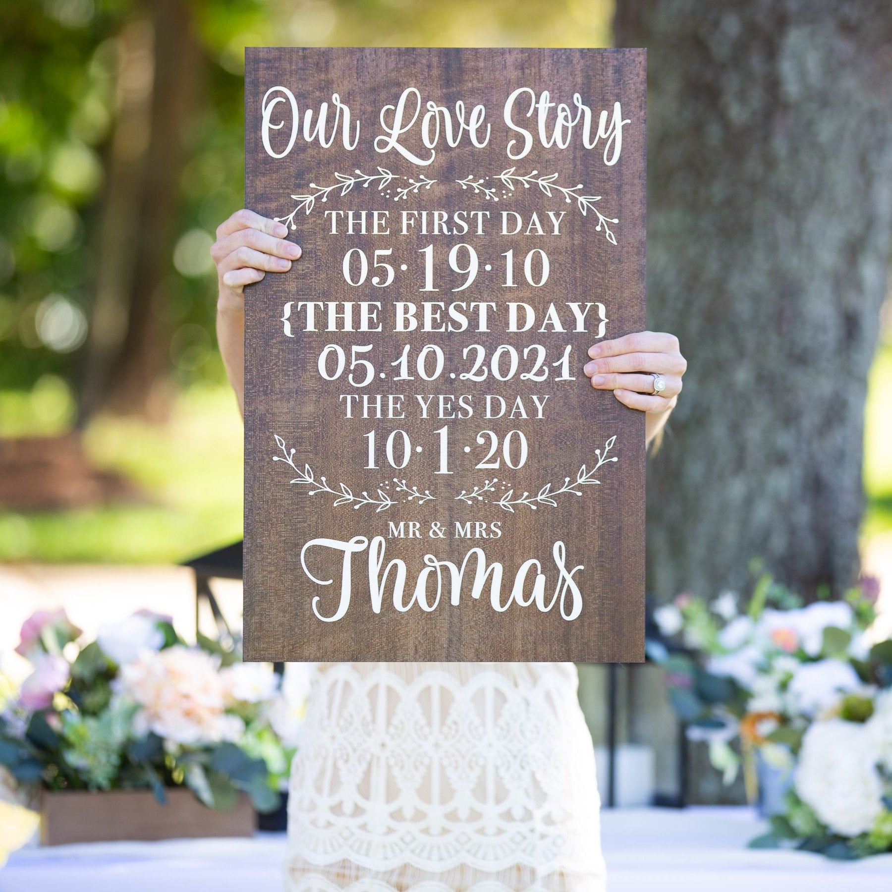 Our Love Story Wedding Sign - Wedding Decor Gifts