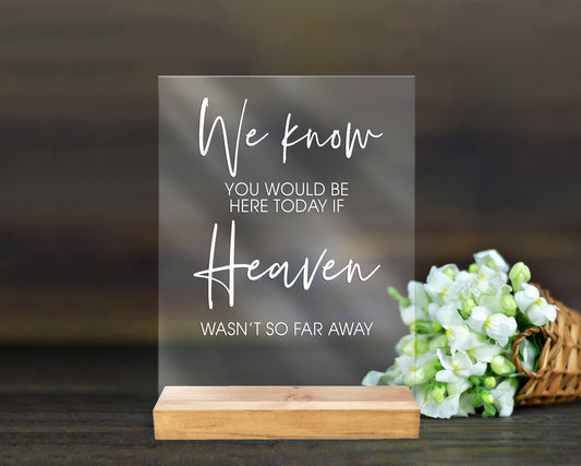 Remembrance Wedding Sign