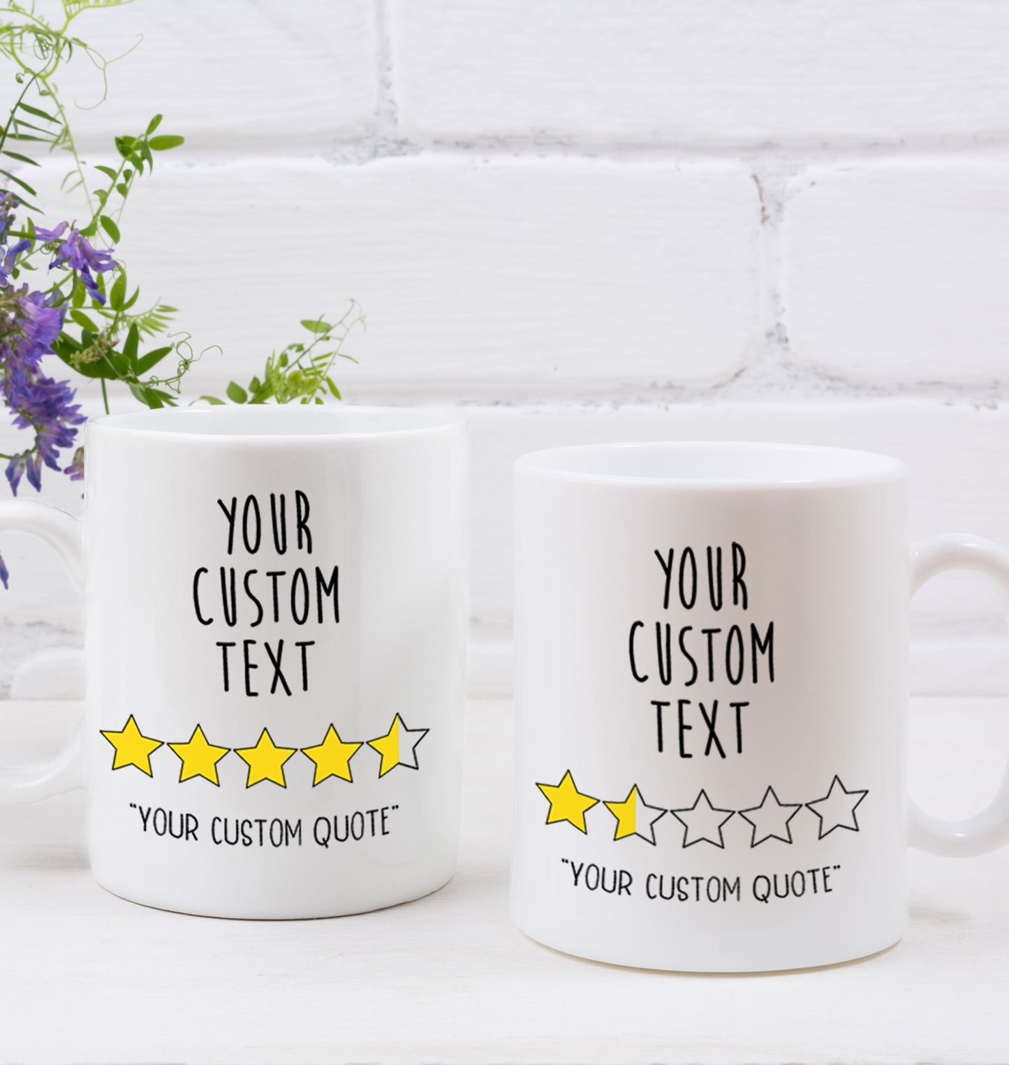 Funny Custom Rating Coffee Mug