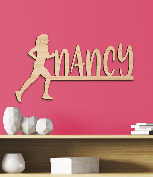 Runner Girl Name Sign