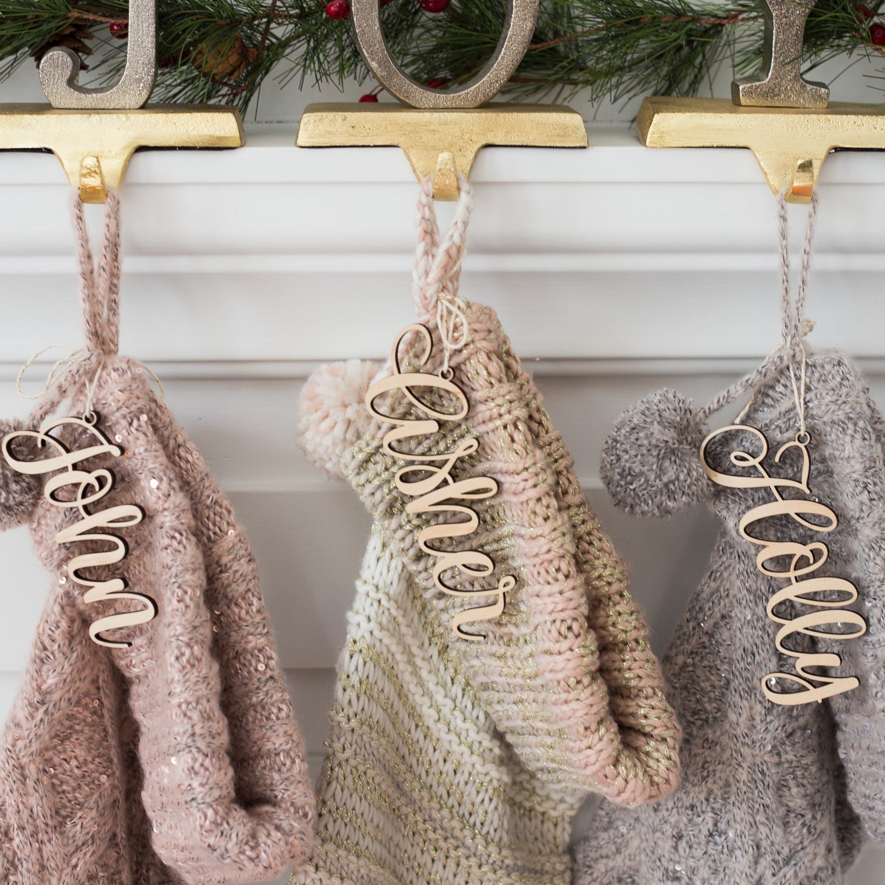 Christmas Stockings Name Cutout - Wedding Decor Gifts