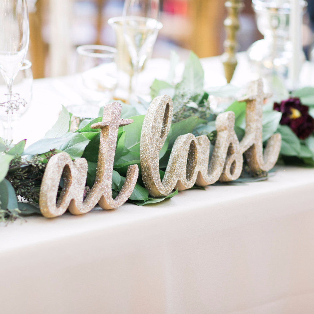 "at last" Wedding Sign - Wedding Decor Gifts