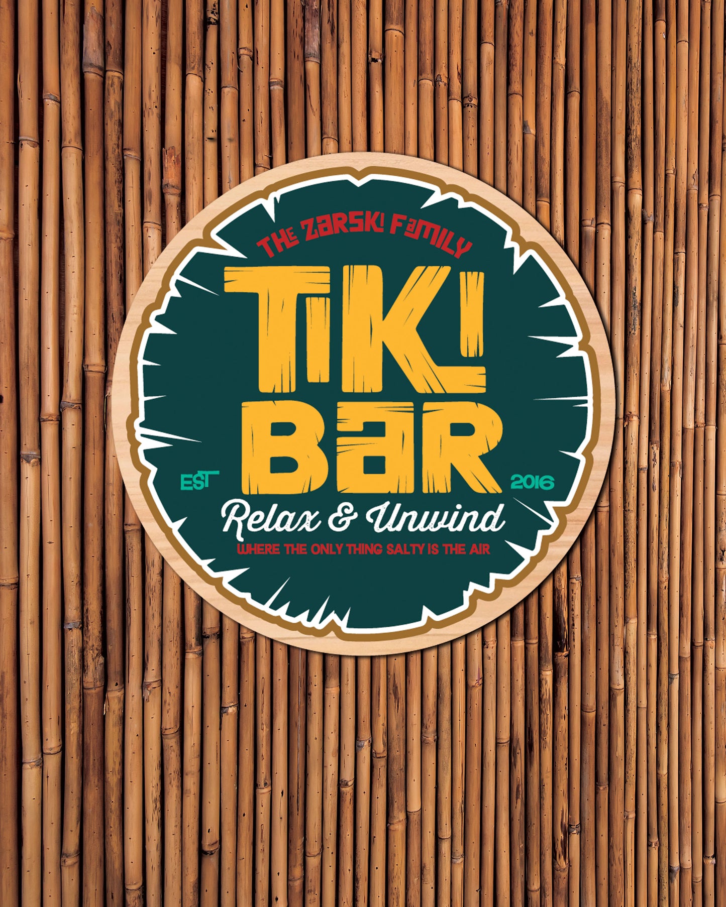 Personalized Tiki Bar Sign