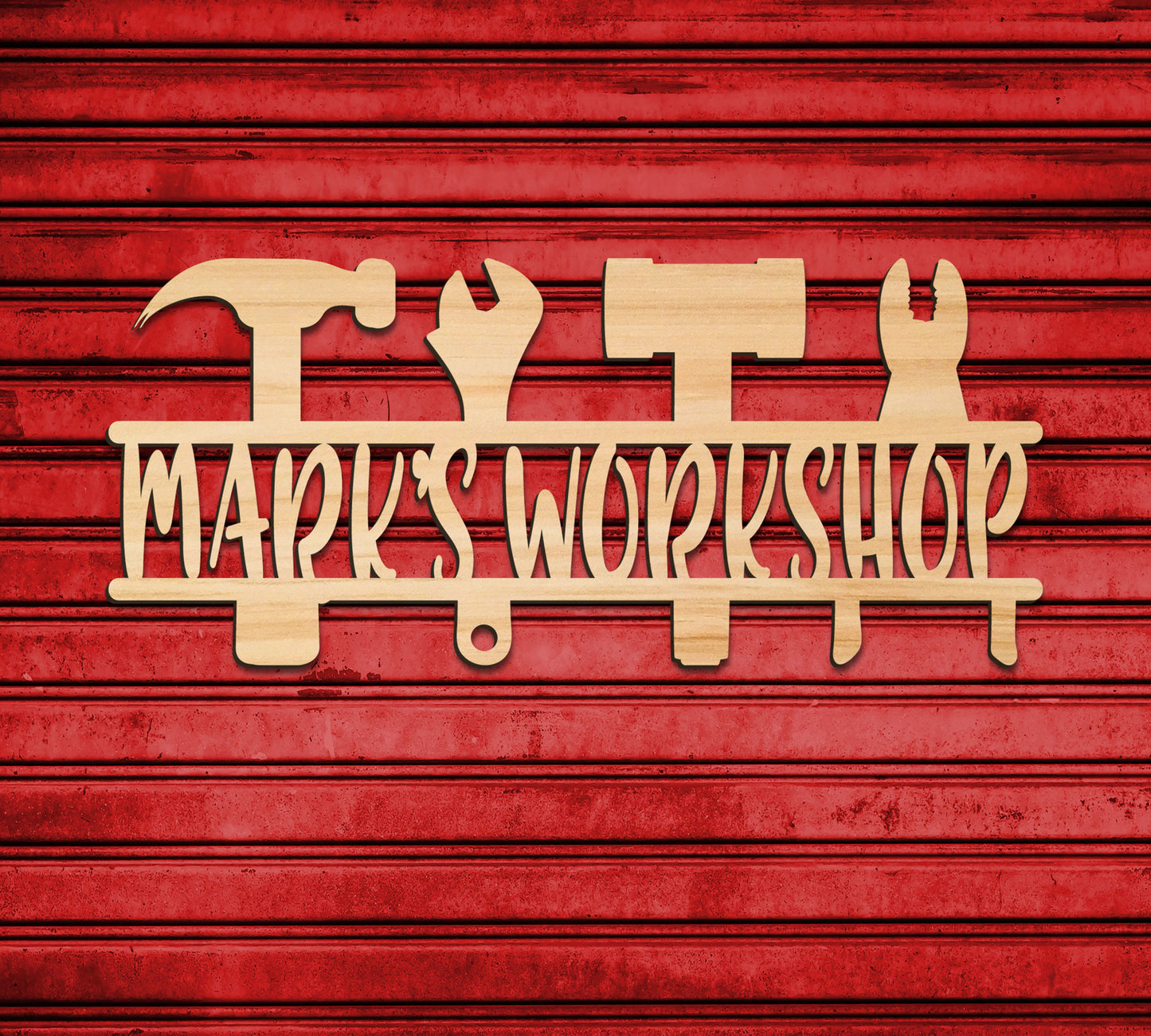 Workshop Sign, Garage Name Sign Wall Decor Personalized Name