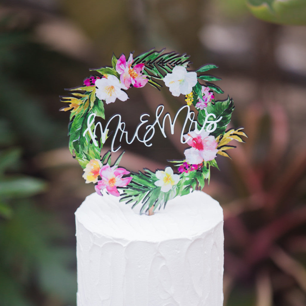 Tropical Wedding Cake Topper - Wedding Decor Gifts