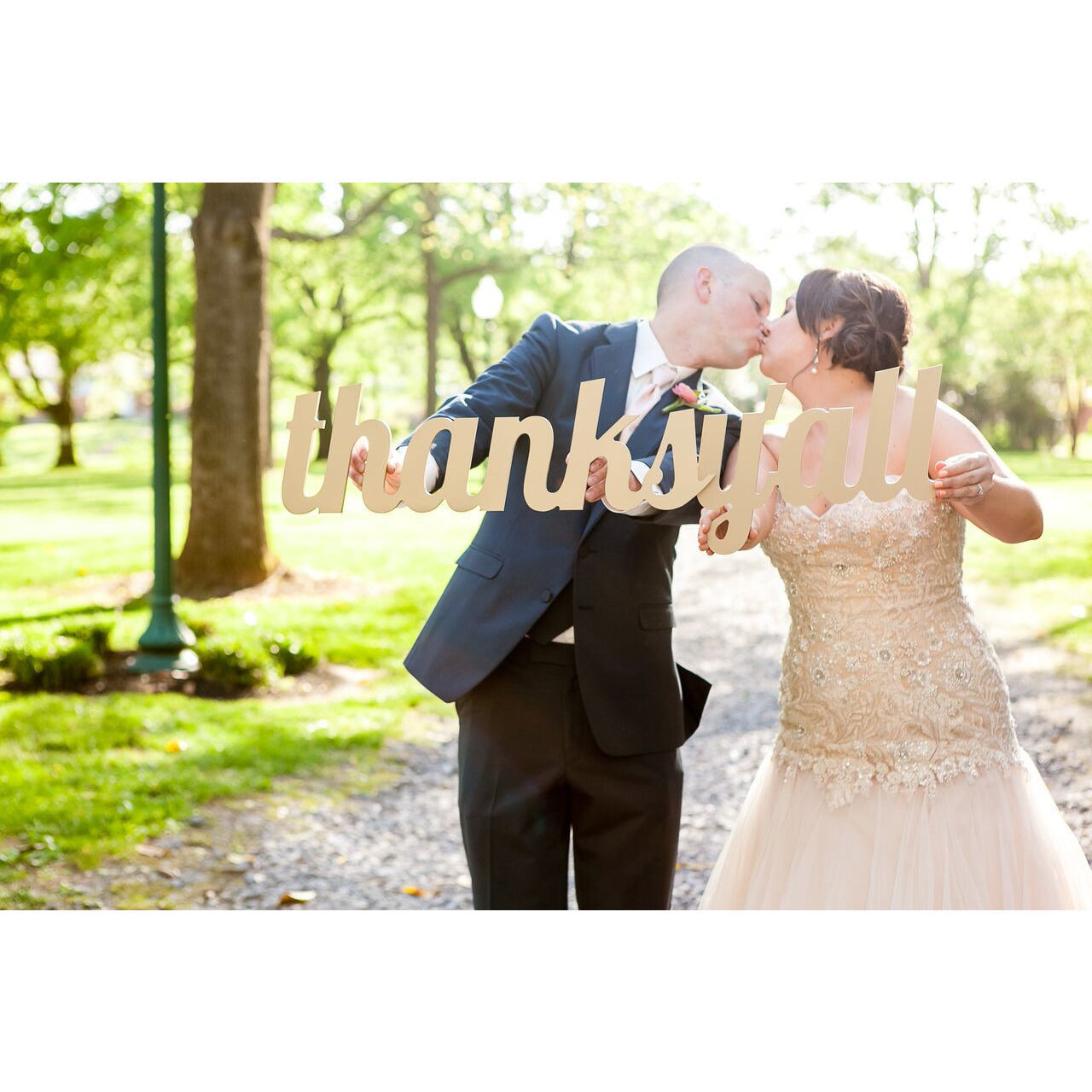 "Thanks Y'all" Sign Wedding Photo Prop - Wedding Decor Gifts
