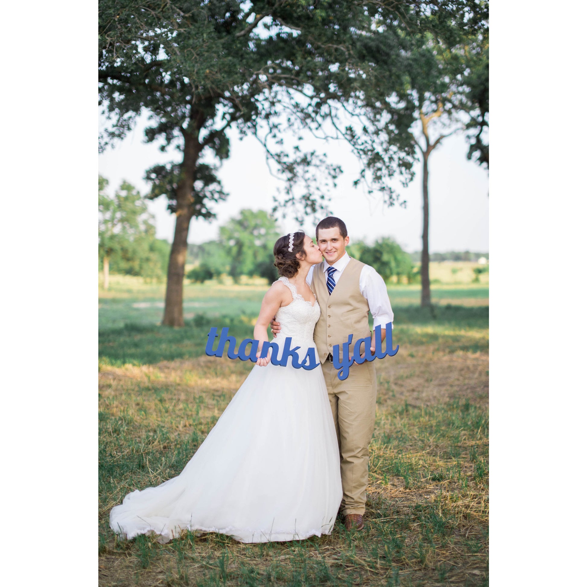 "Thanks Y'all" Sign Wedding Photo Prop - Wedding Decor Gifts