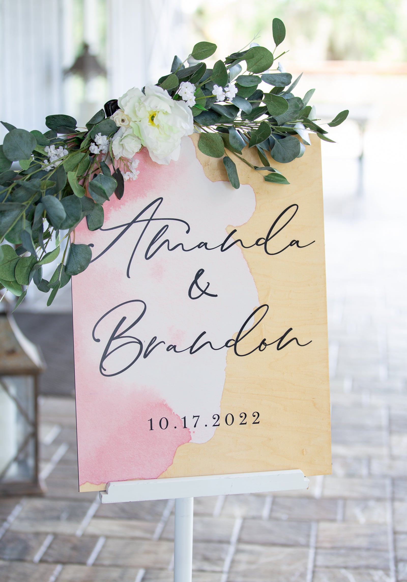 Watercolor Wedding Welcome Sign - Wedding Decor Gifts