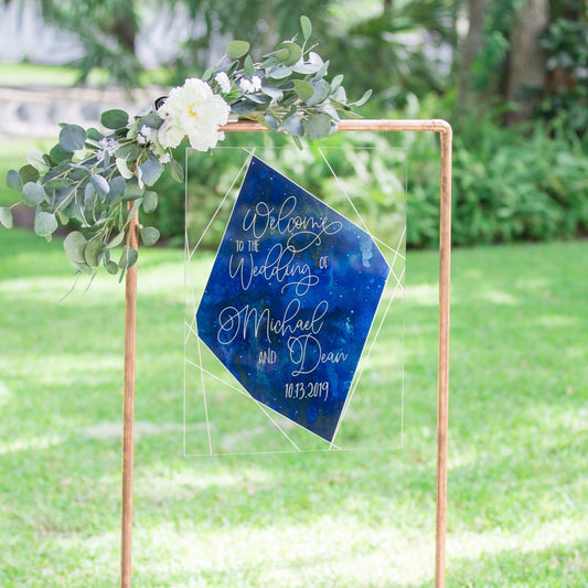 Cosmic Celestial Wedding Welcome Sign - Wedding Decor Gifts