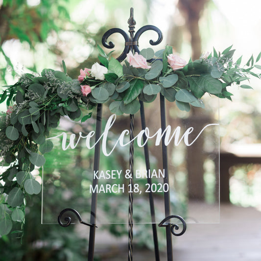 Clear Welcome Sign - Wedding Decor Gifts