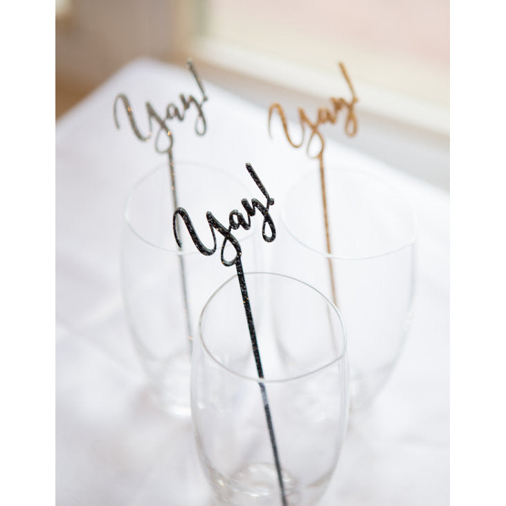 Party Stir Sticks "Yay!" - Wedding Decor Gifts