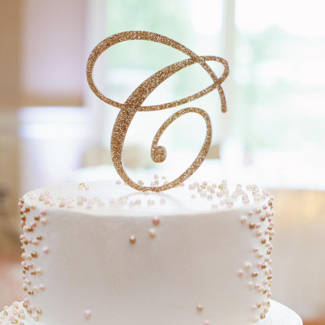 Monogram Cake Topper - Wedding Decor Gifts