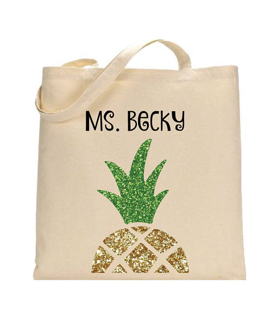 Personalized Pineapple Tote Bag - Wedding Decor Gifts