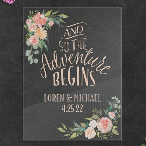 Clear Wedding Welcome Sign – Z Create Design