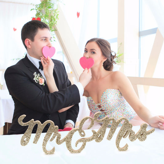 Connected Mr & Mrs Table Sign - Wedding Decor Gifts