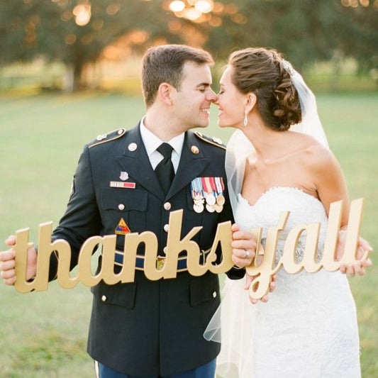 "Thanks Y'all" Sign - Wedding Decor Gifts